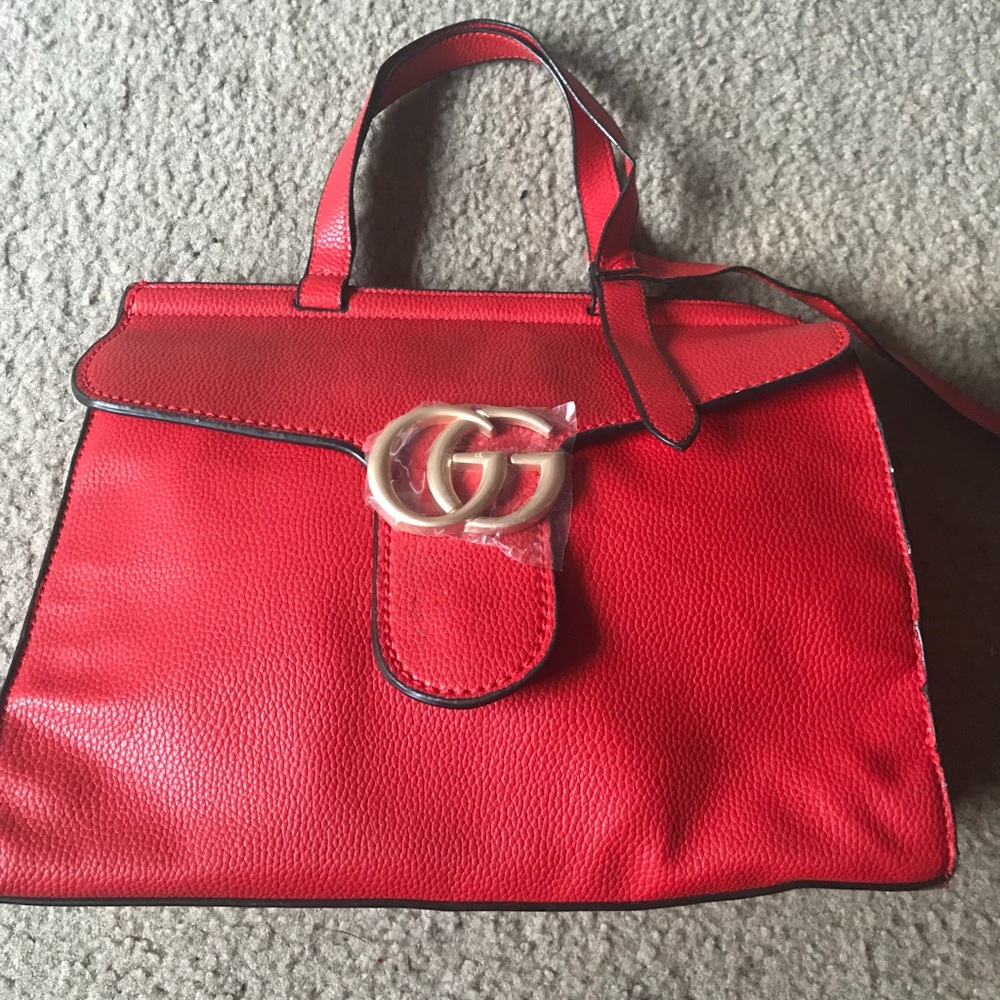 Red handbag